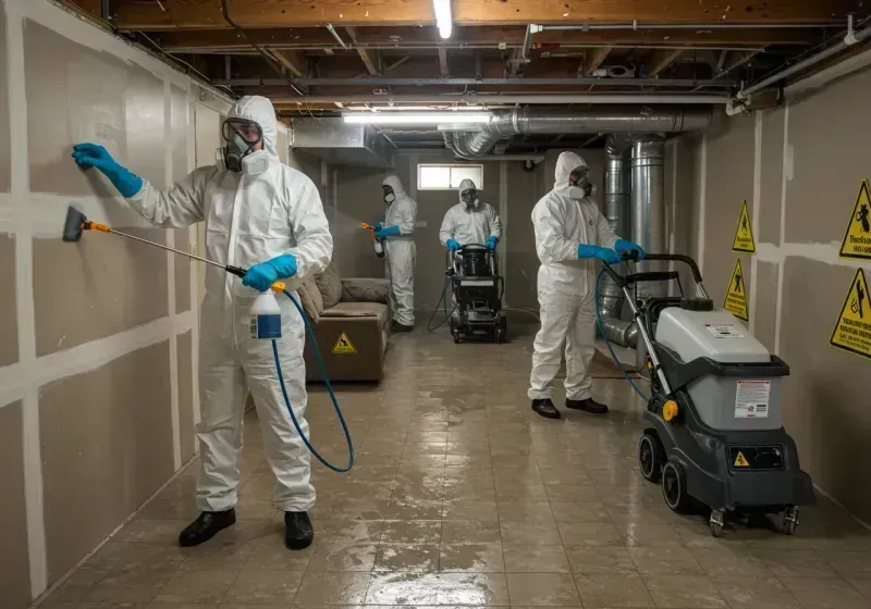 Basement Moisture Removal and Structural Drying process in Apollo Beach, FL